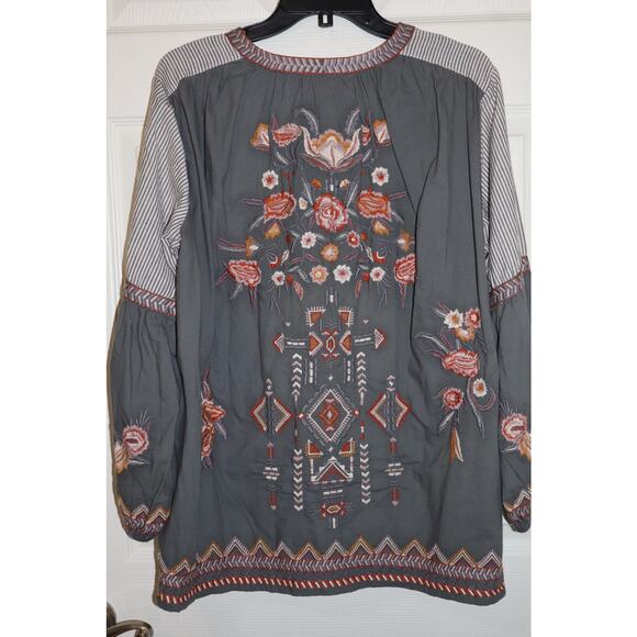 Kayla Seo size large, long sleeve embroidery blouse - Picture 1 of 7